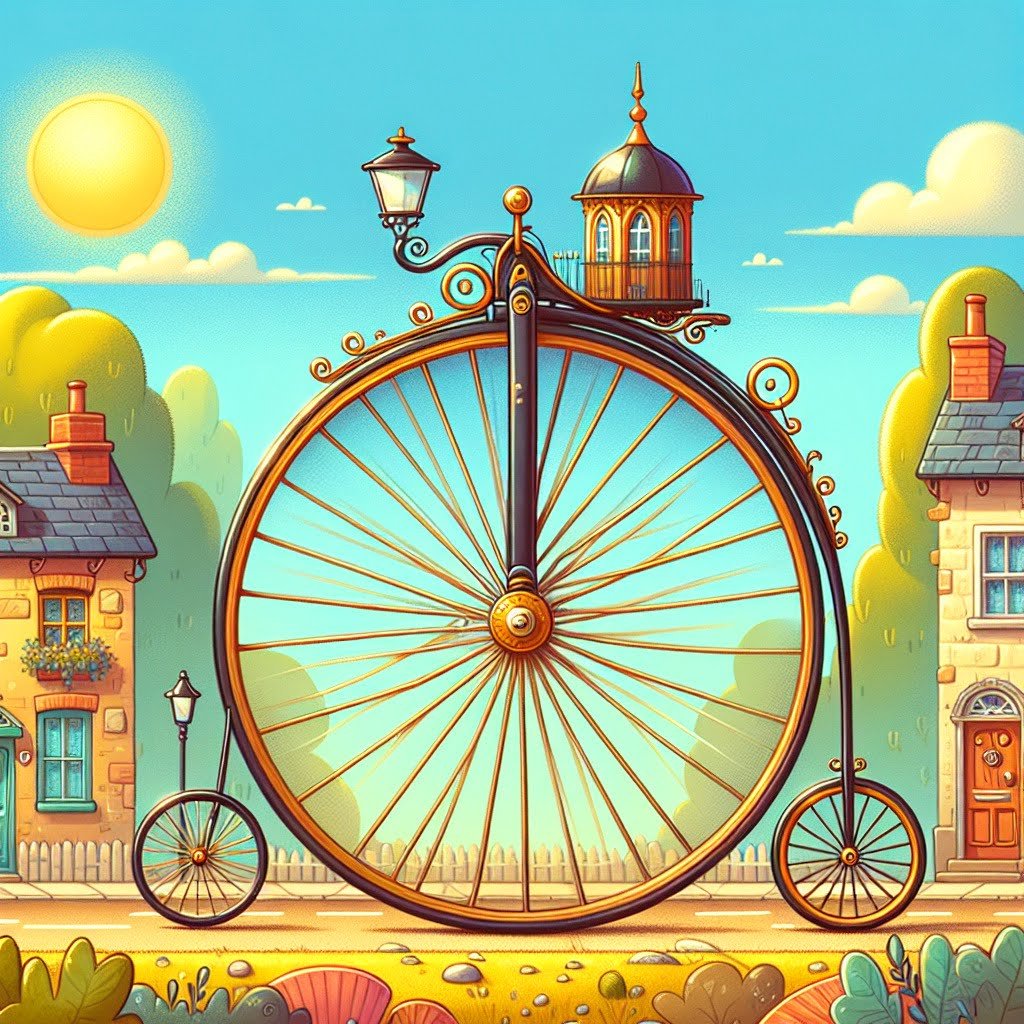 Fun fact for kids about the Penny-farthing bicycle