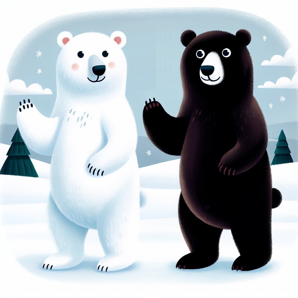 Fun fact for kids about polar bear's black skin