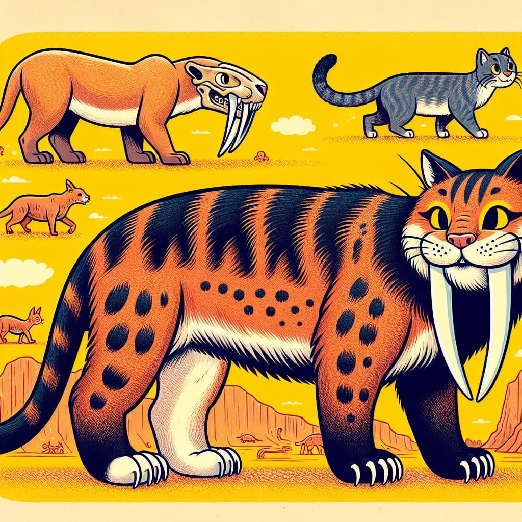 Fun fact for kids about prehistoric saber-toothed cat
