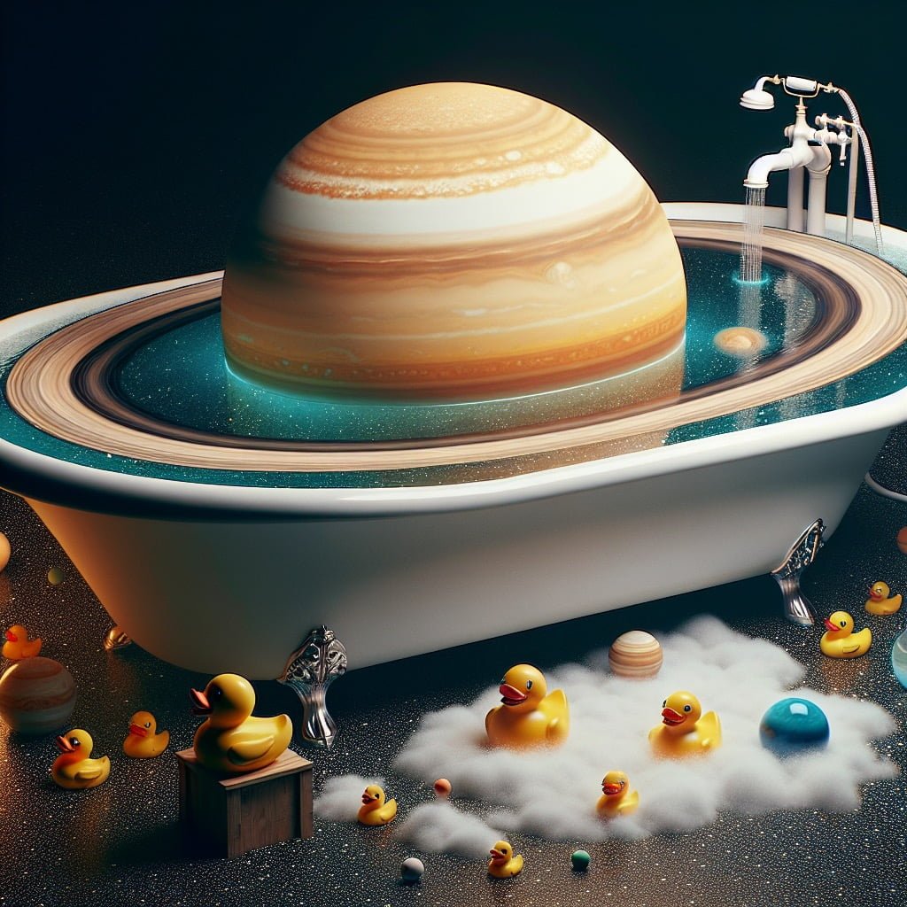 Fun fact for kids about Saturn's density