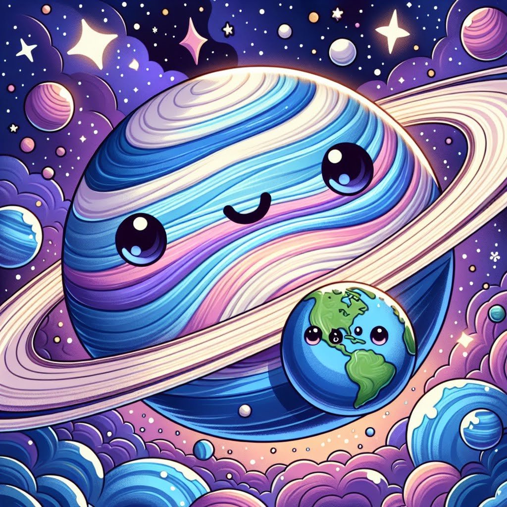 Fun fact for kids about Saturn's storm