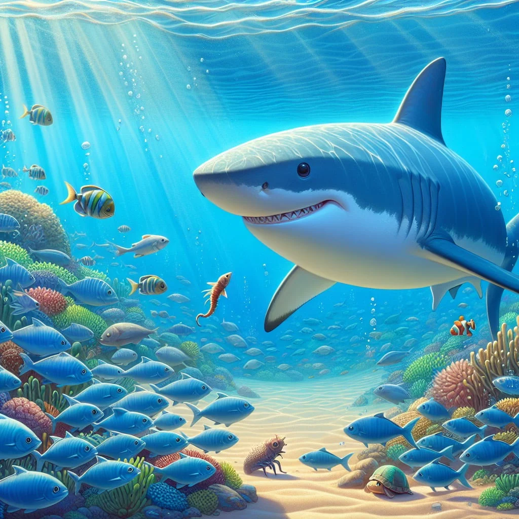 Fun fact for kids about sharks and the ocean ecosystem