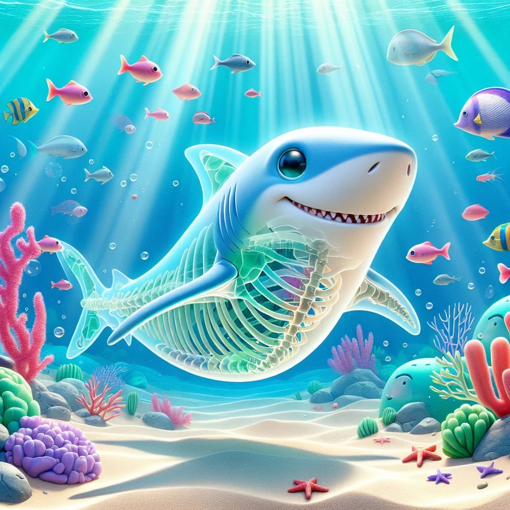 Fun fact for kids about a shark's skeleton