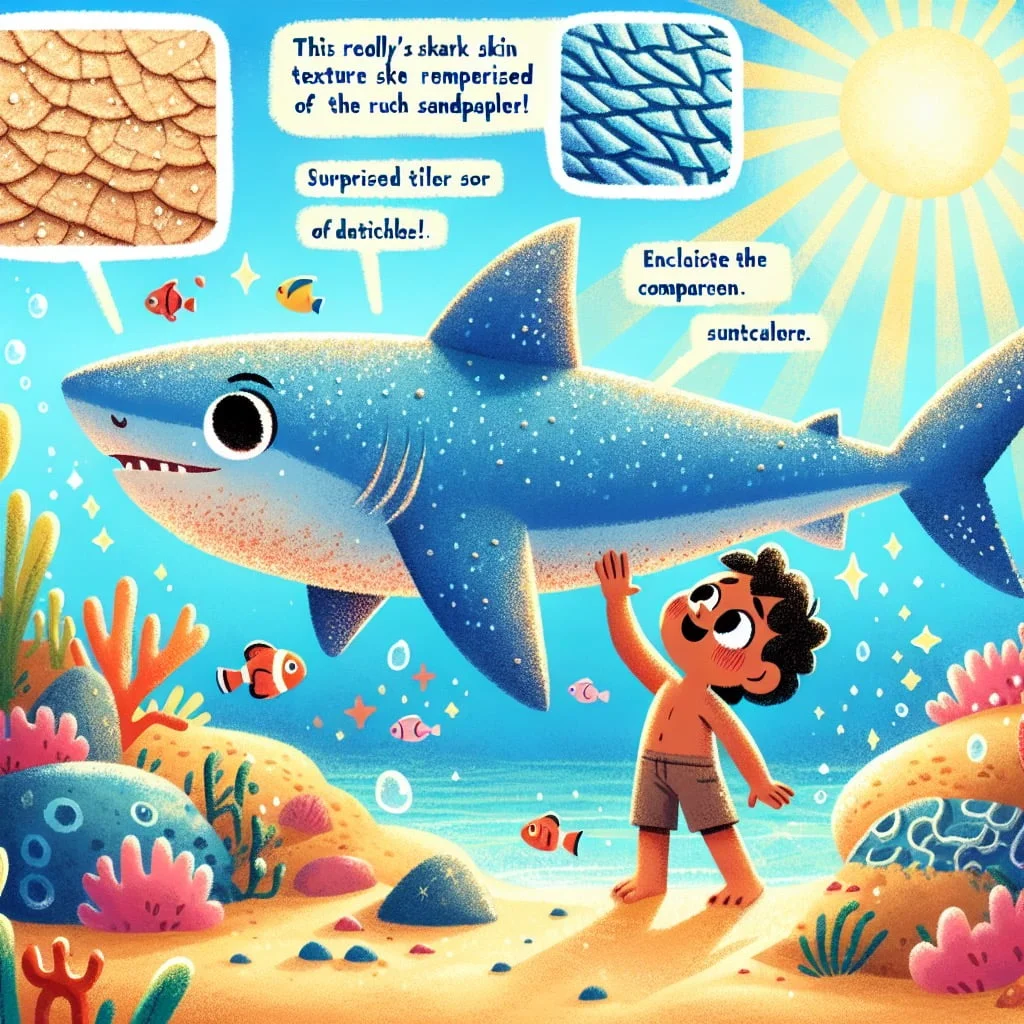 Fun fact for kids about a shark's skin