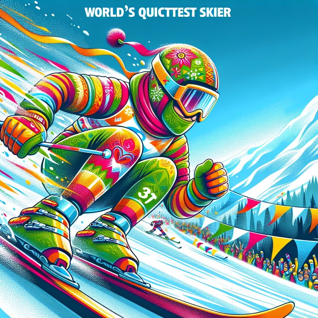 Fun fact for kids about a fast skier