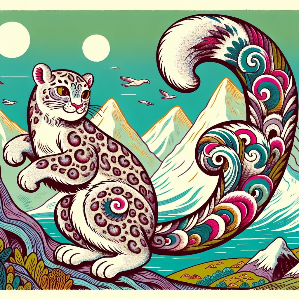 Explore 10 Awesome Endangered Animals For Kids 9 Fun fact for kids about a snow leopard's tail