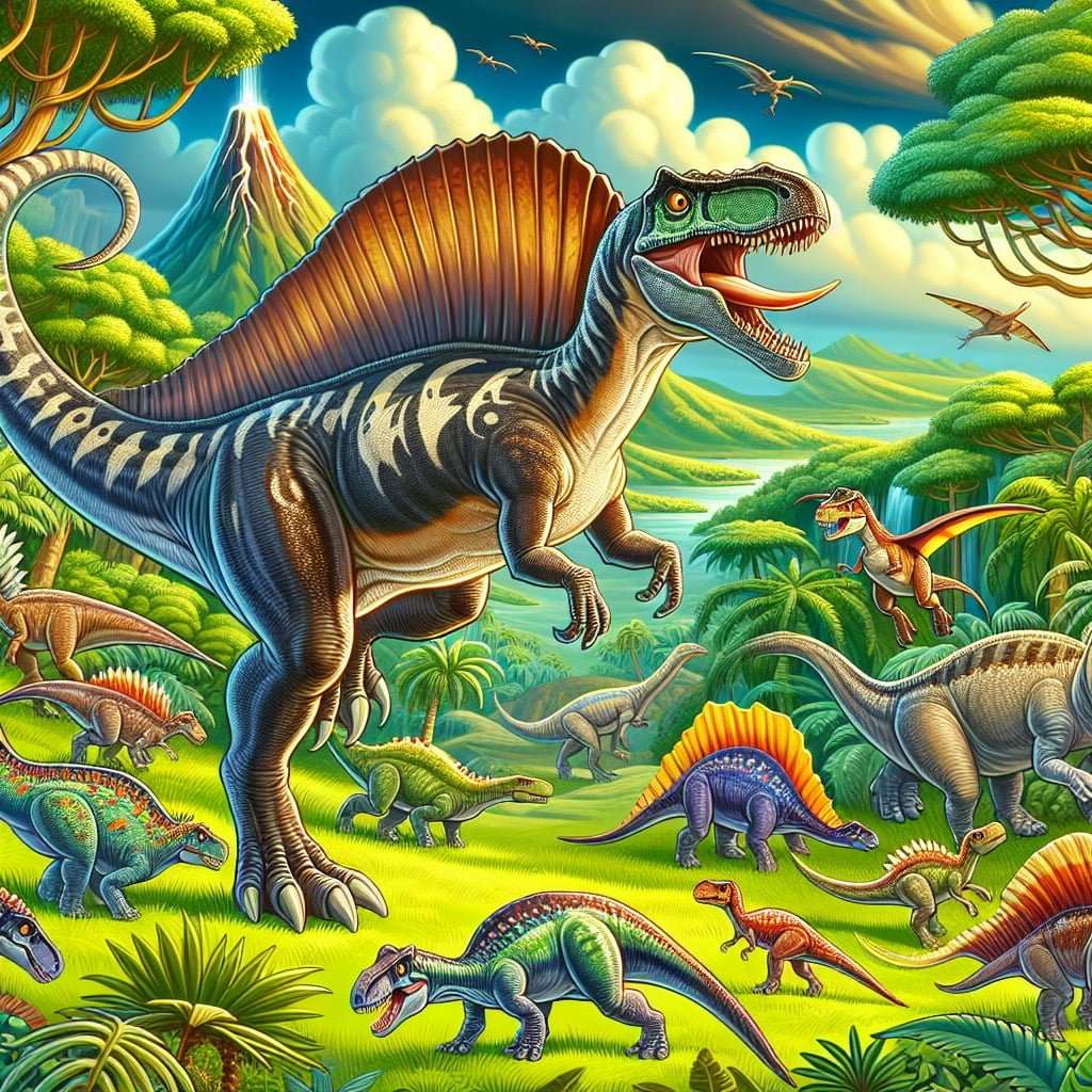 Fun fact for kids about prehistoric spinosaurus