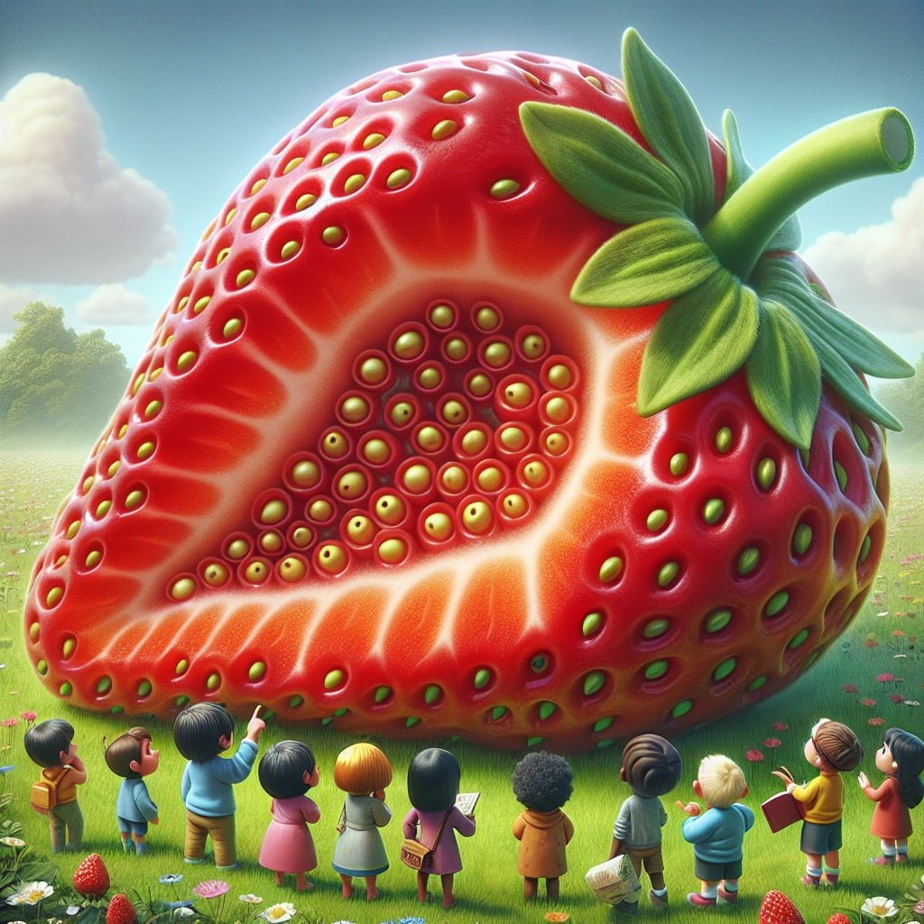 Fun fact for kids about strawberries