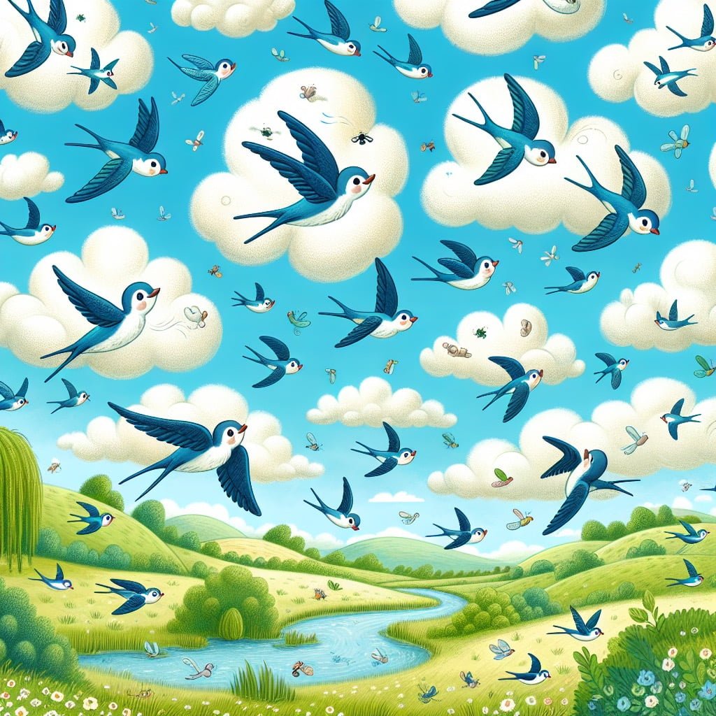 Fun fact for kids about swifts spending time in the air