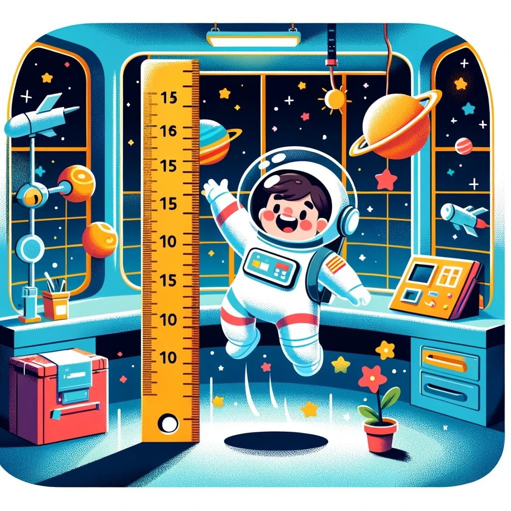 Fun fact for kids about astronauts growing taller
