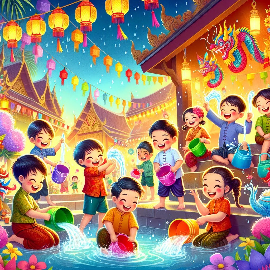 Fun fact for kids about Thai water festival