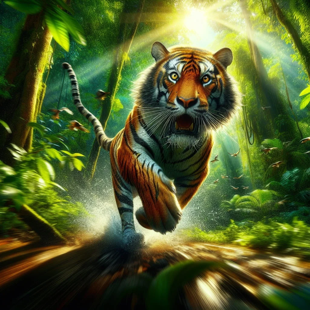Fun fact for kids about a running tiger