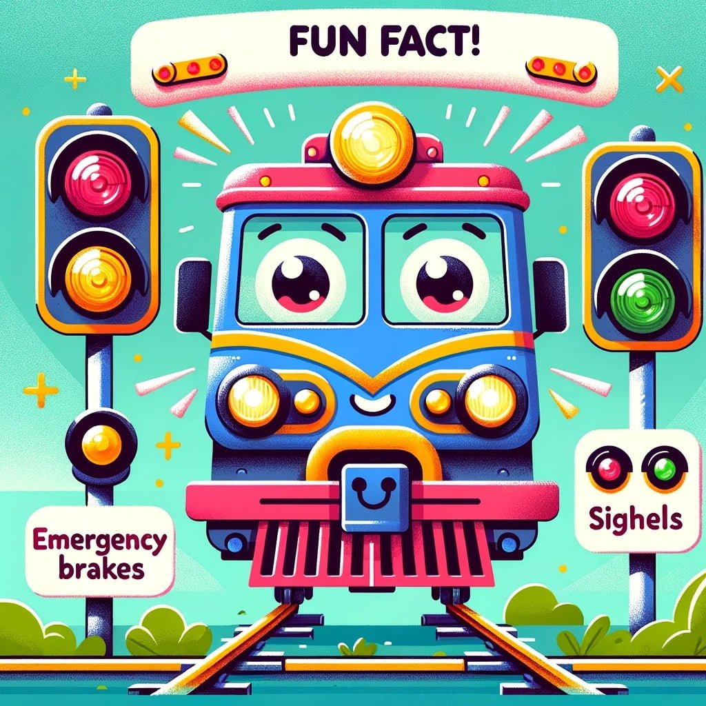 Fun fact for kids about train safety features