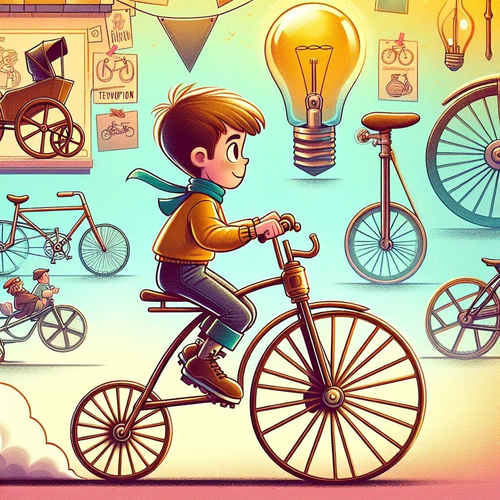 Fun fact for kids about the Velocipede bicycle prototype