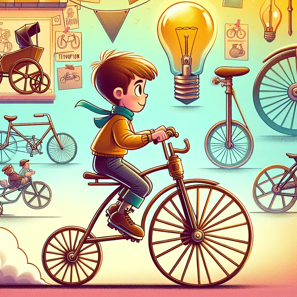 Fun fact for kids about the Velocipede bicycle prototype