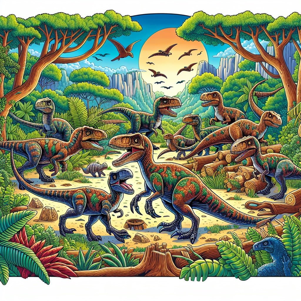 Fun fact for kids about a velociraptor's brain