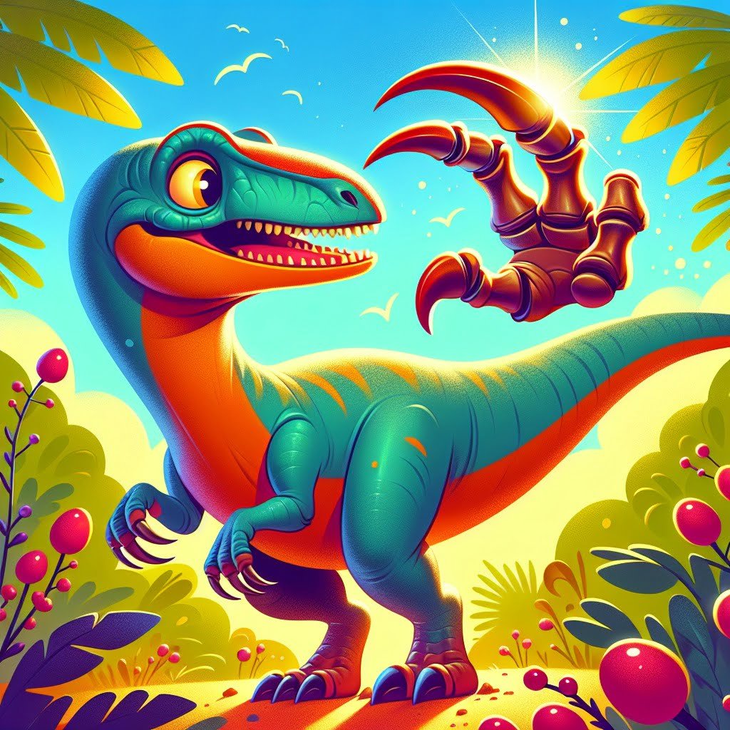 Fun fact for kids about a velociraptor's claw
