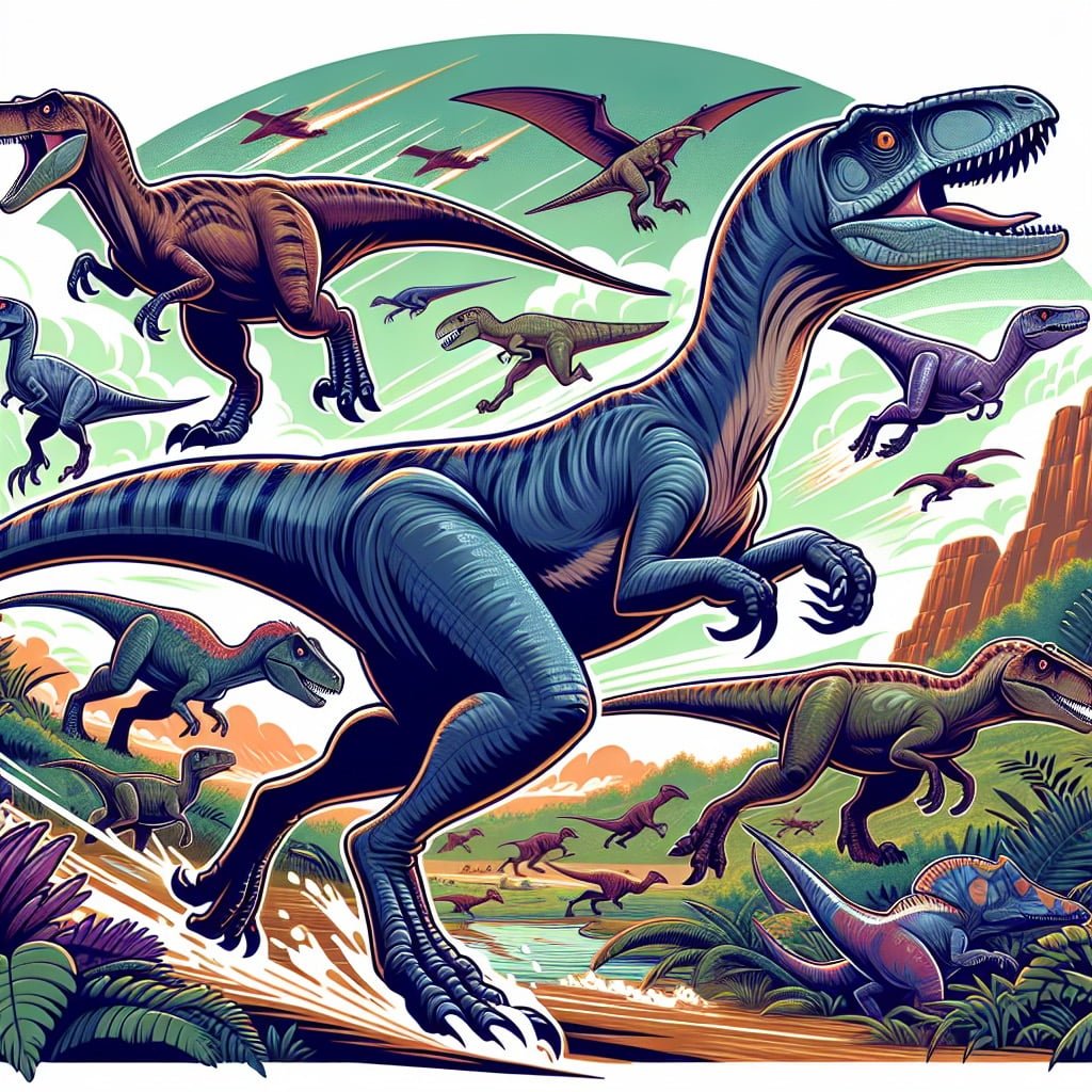 Fun fact for kids about a velociraptor running