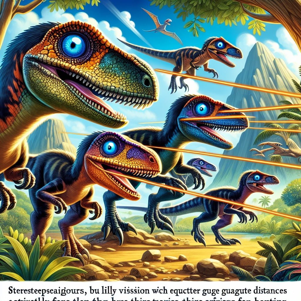 Fun fact for kids about a velociraptor's vision