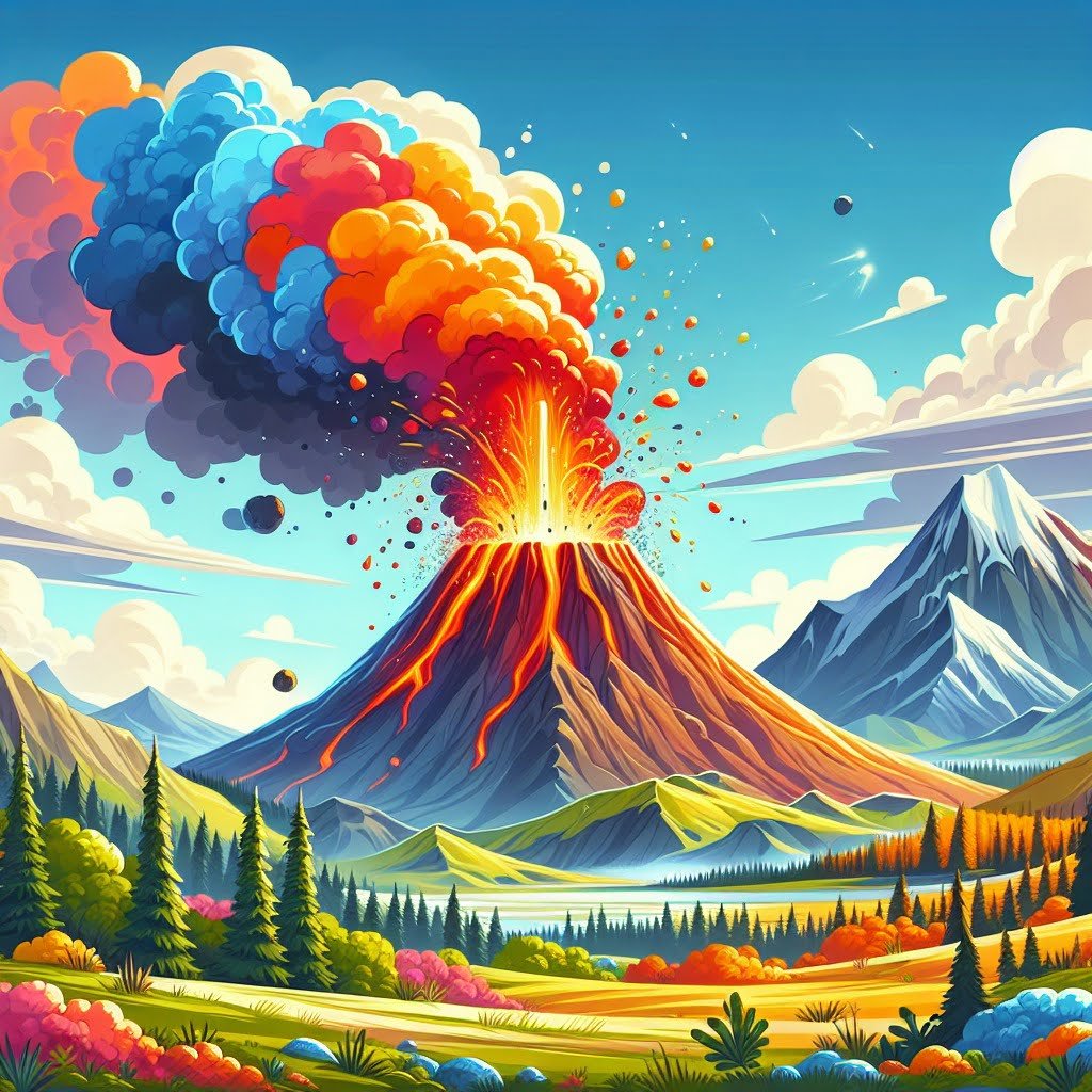 Fun fact for kids about volcanic mountains