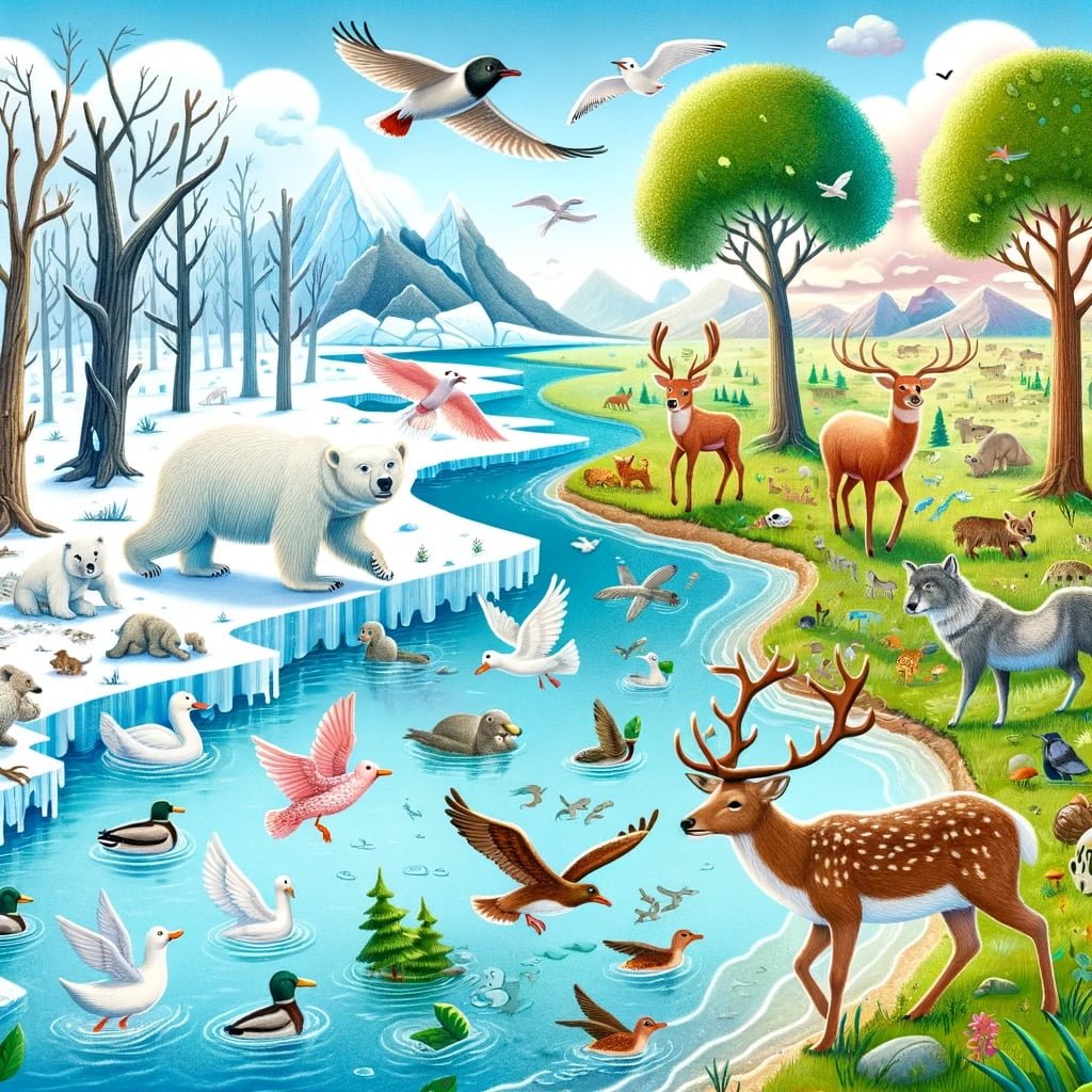 Fun fact for kids about wildlife migration