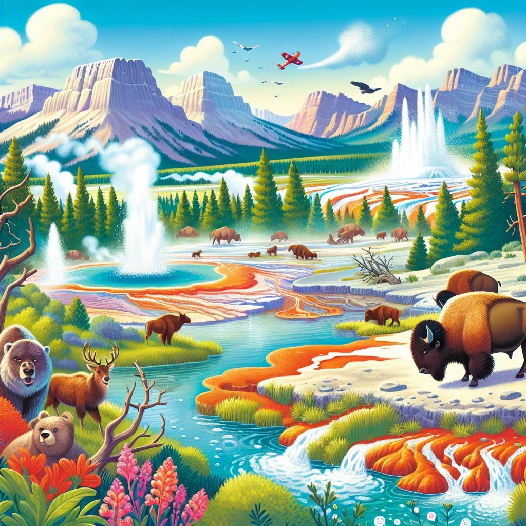 Fun fact for kids about Yellowstone National Park