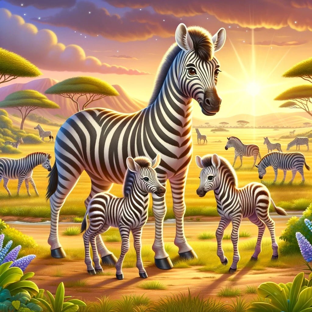Fun fact for kids about a zebra's age