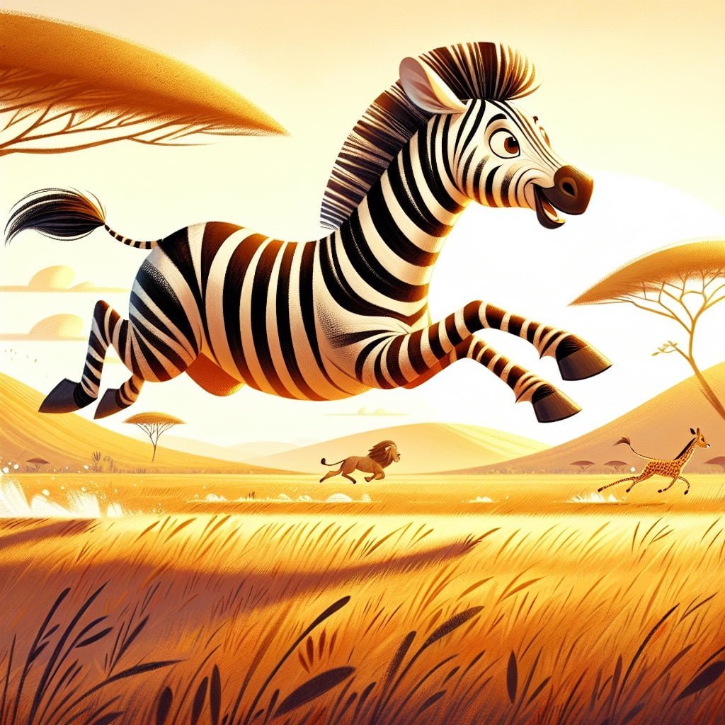 Fun fact for kids about a running zebra