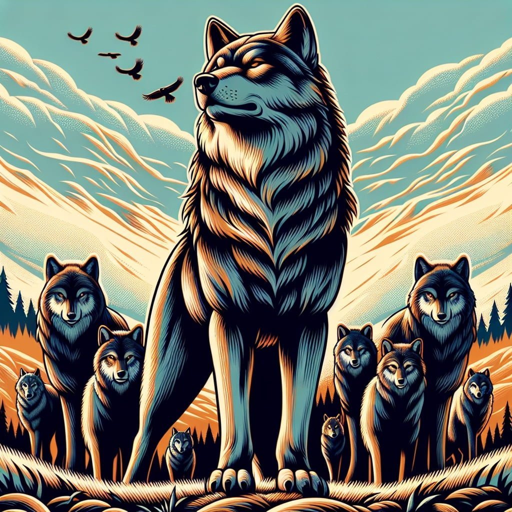Fun fact for kids about an alpha wolf