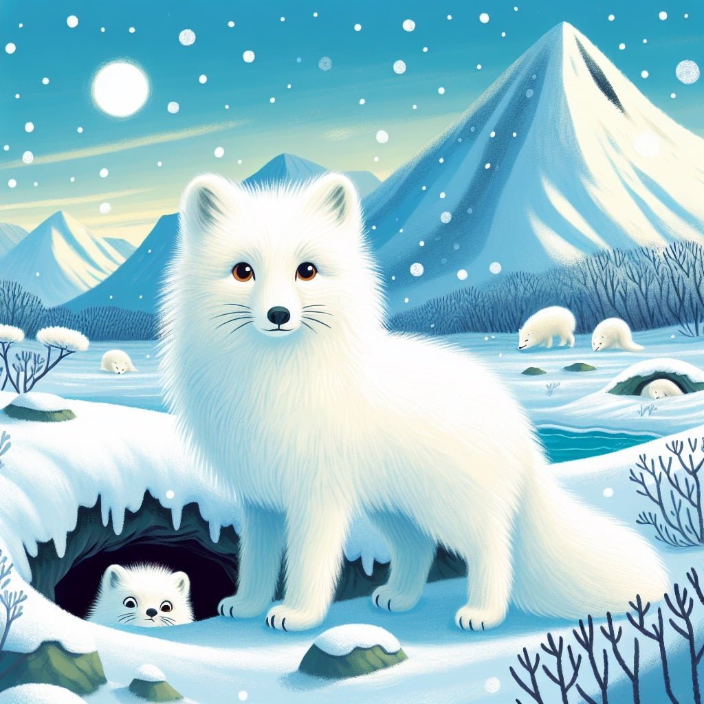 Learn 10 Cool Arctic Fox Facts For Kids 3 Fun fact for kids about an arctic fox in snow