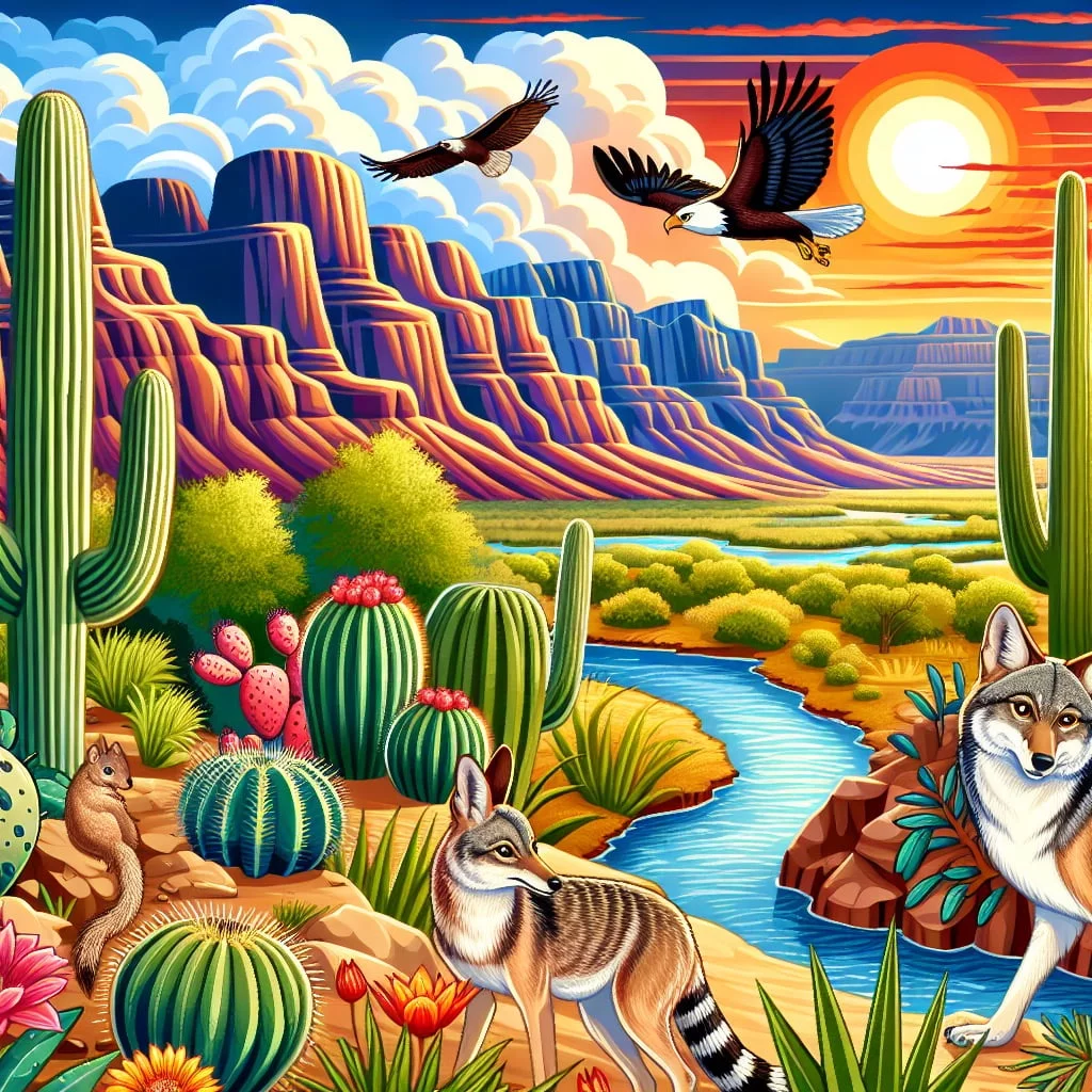 Main image for the post with 10 Captivating Arizona Facts For Kids depicting Arizona in a colorful and attractive way for kids.