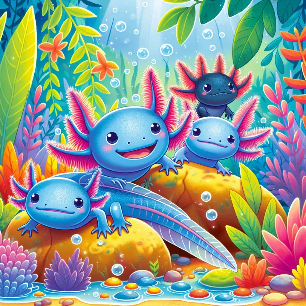 Fun fact for kids about axolotl's endangered status