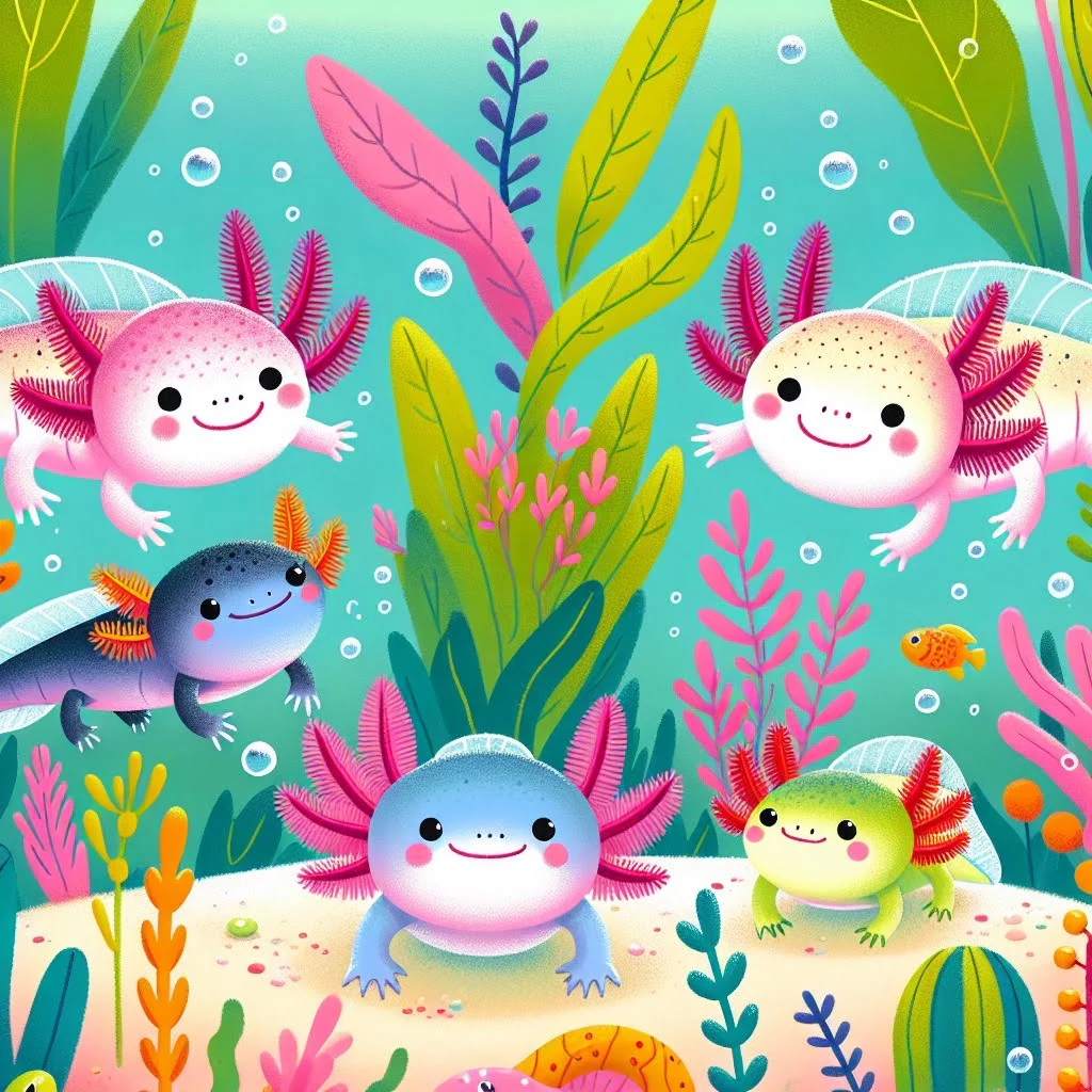 Fun fact for kids about axolotl's origin in Mexico