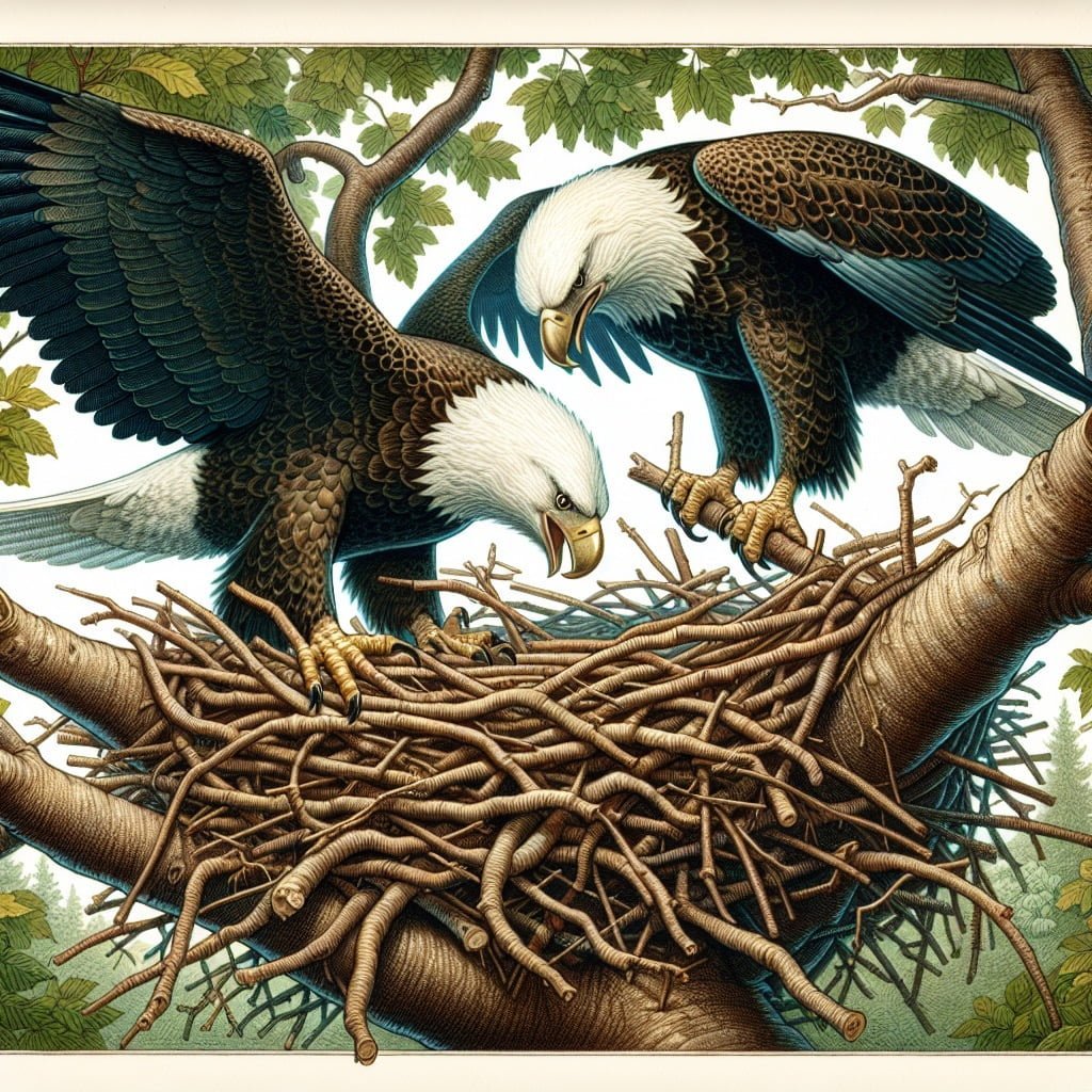 Fun fact for kids about a bald eagle nest