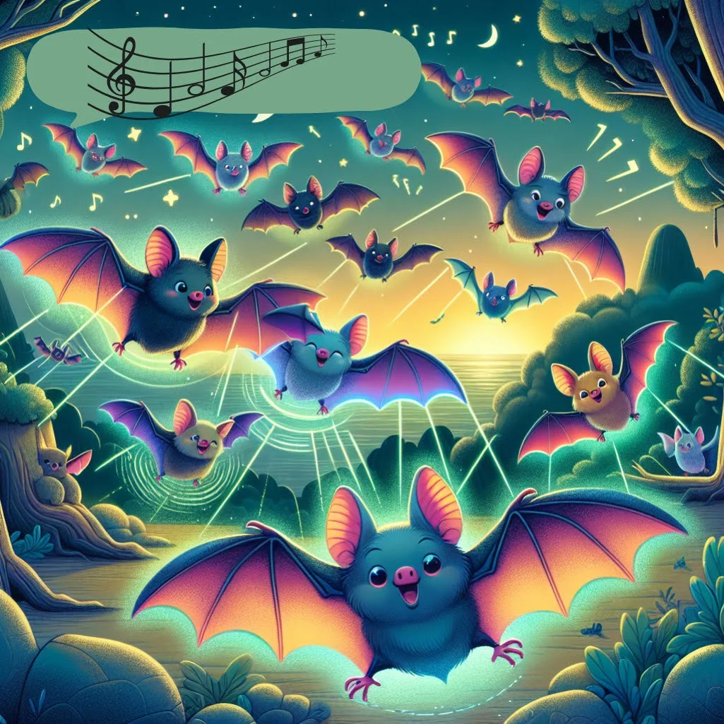 Fun fact for kids about bat using echolocation