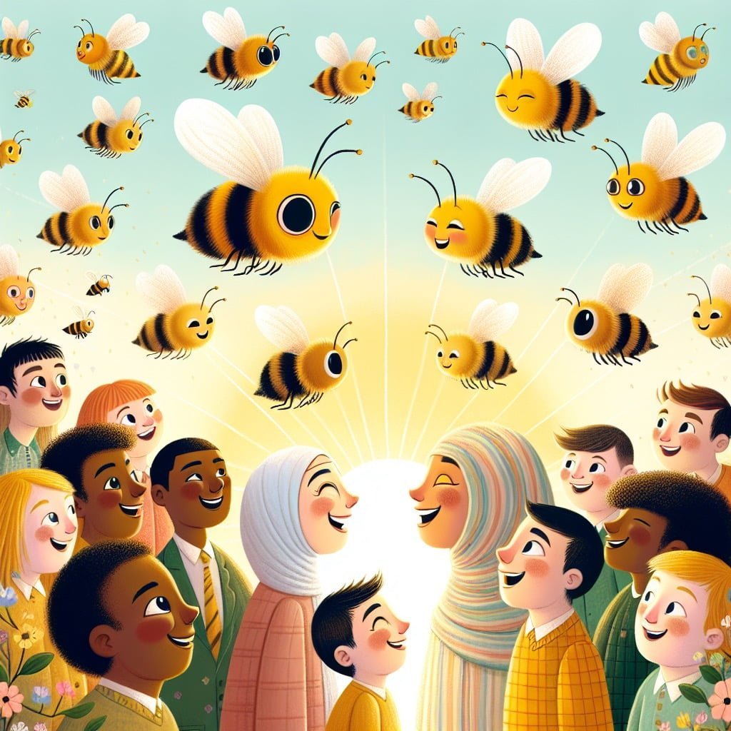 Fun fact for kids about a bee recognizing a face