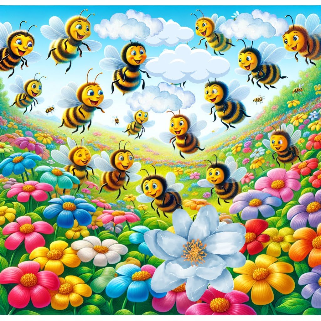 Fun fact for kids about a bee doing a waggle dance