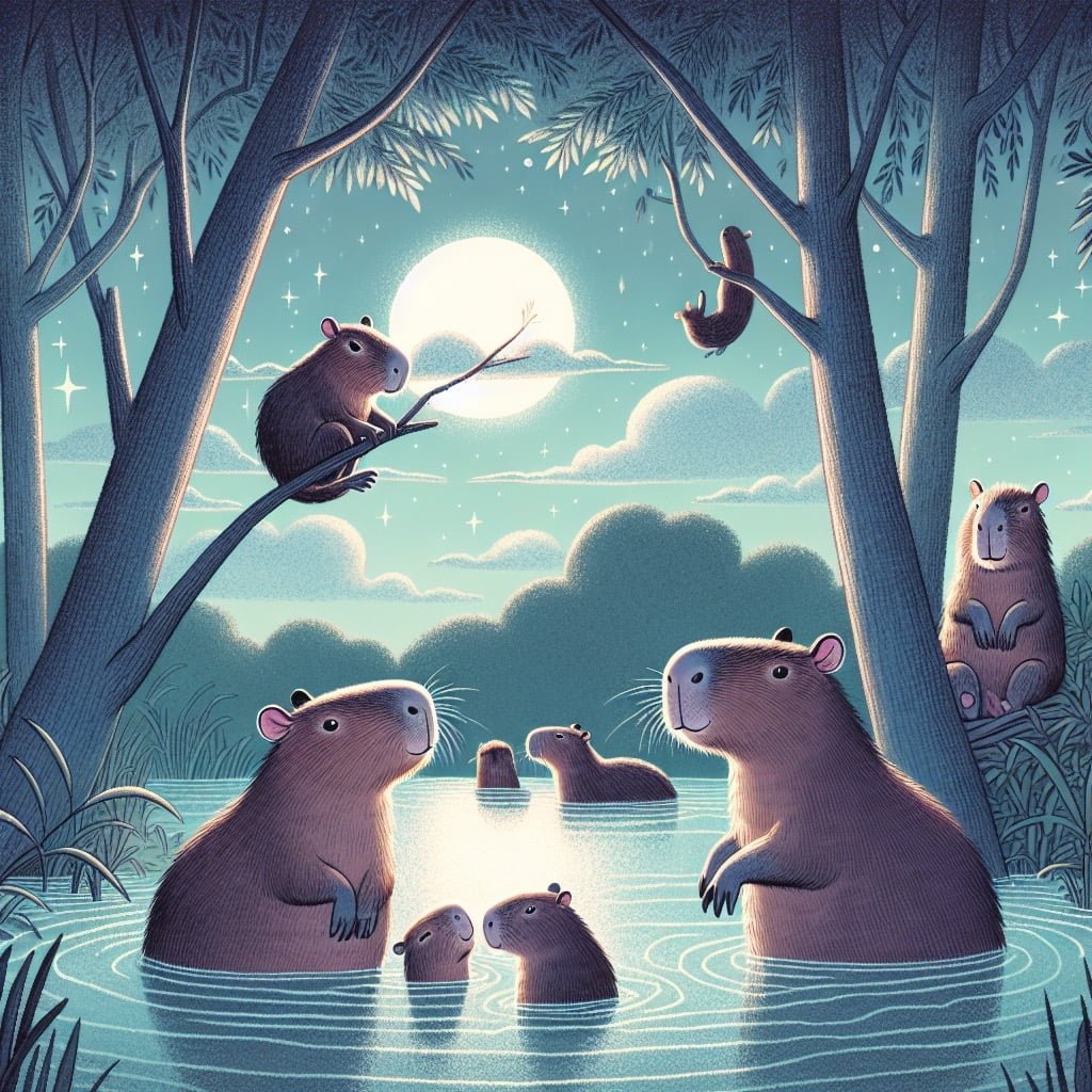 Fun fact for kids about capybaras being crepuscular