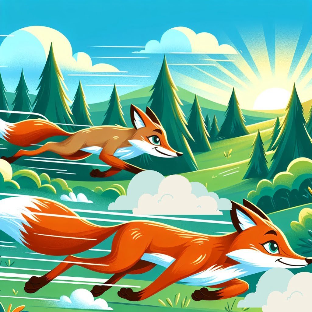 Fun fact for kids about a fast running fox