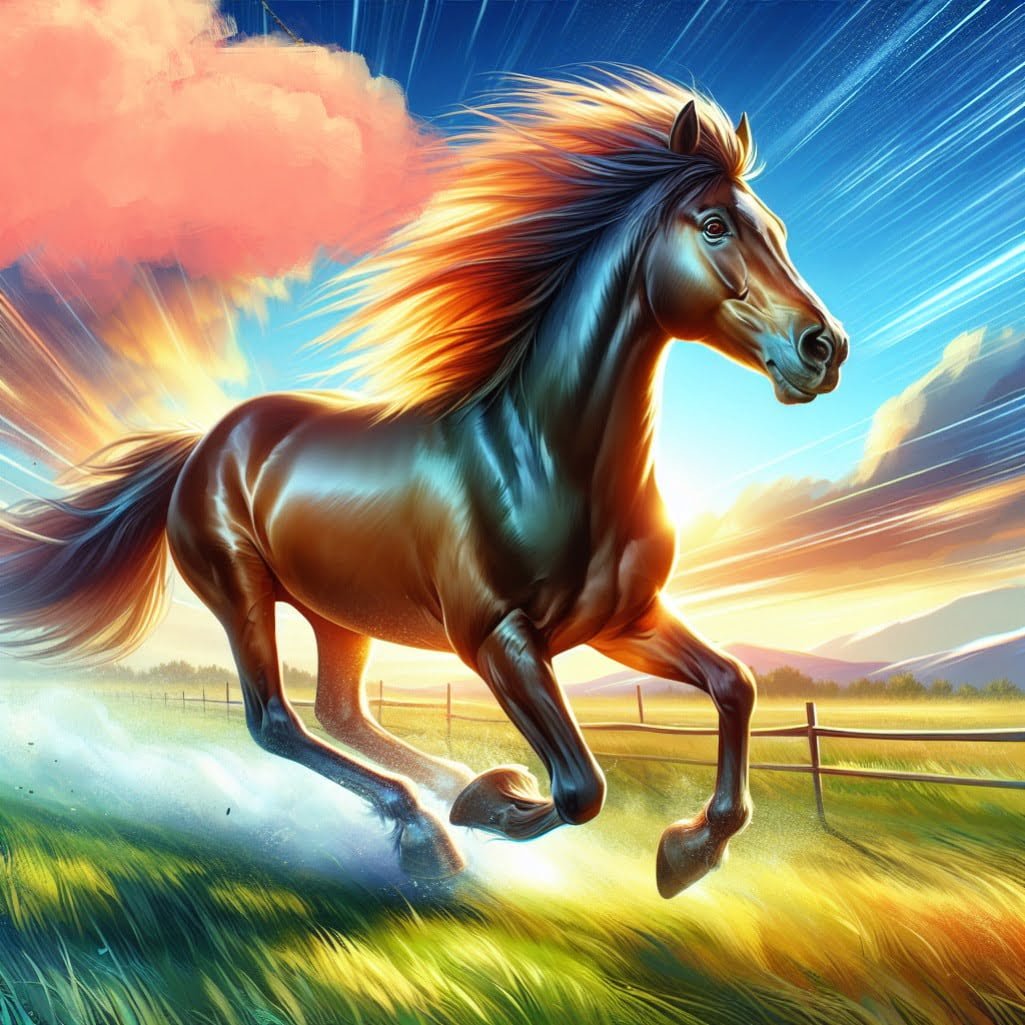 Fun fact for kids about a fast-running horse