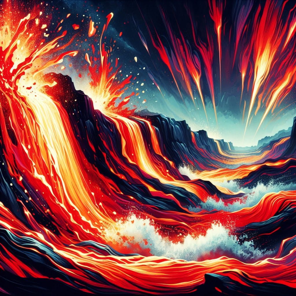 Fun fact for kids about fast-flowing lava
