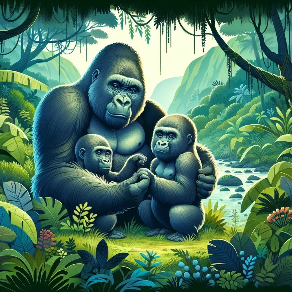 Fun fact for kids about endangered gorillas