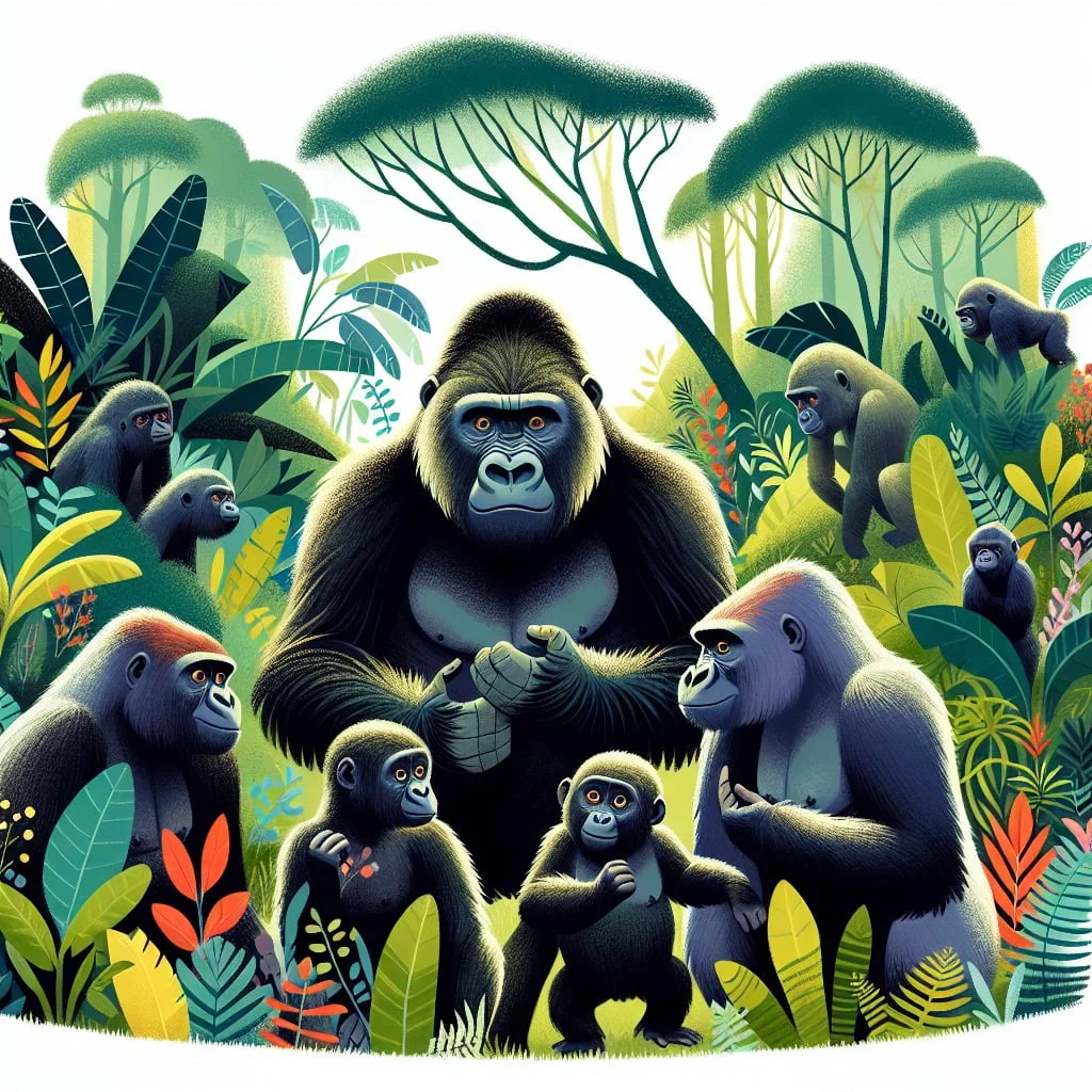 Fun fact for kids about gorilla family