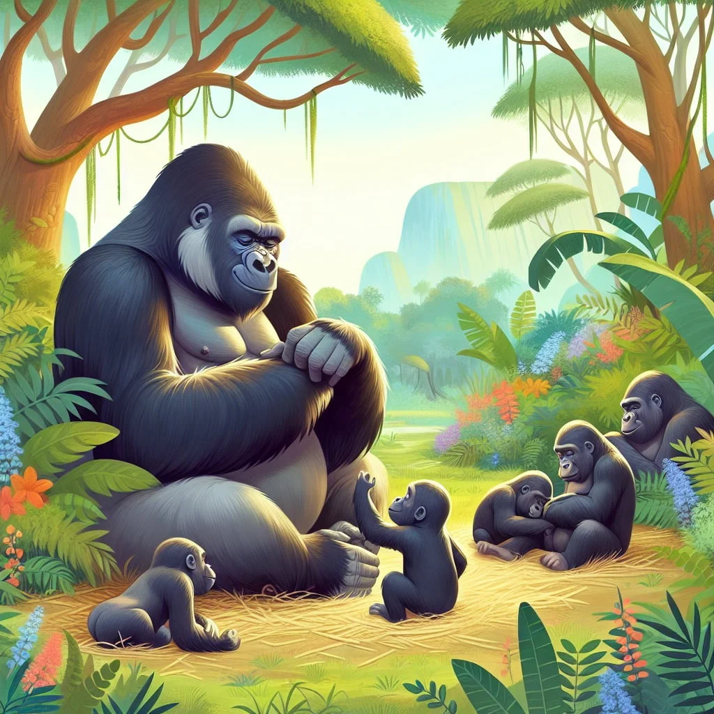 Fun fact for kids about a peaceful gorilla