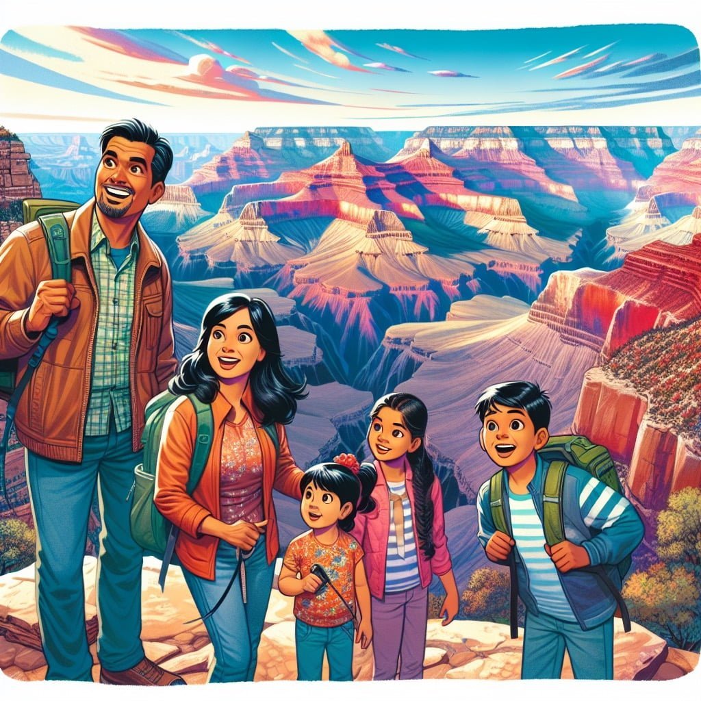 Fun fact for kids about the popular South Rim of the Grand Canyon