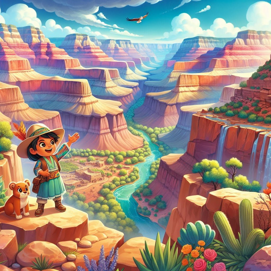 Fun fact for kids about the depth of the Grand Canyon