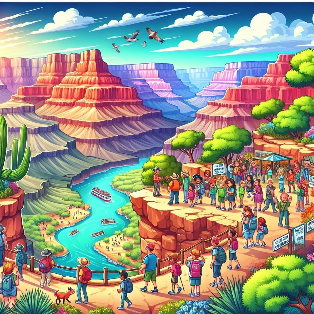 Fun fact for kids about the number of visitors to the Grand Canyon