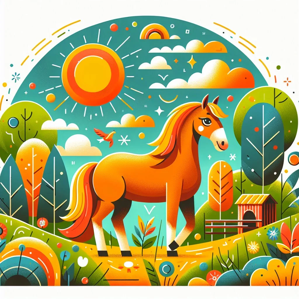 Main image for the post with 10 Exciting Horse Facts For Kids depicting Horse in a colorful and attractive way for kids.