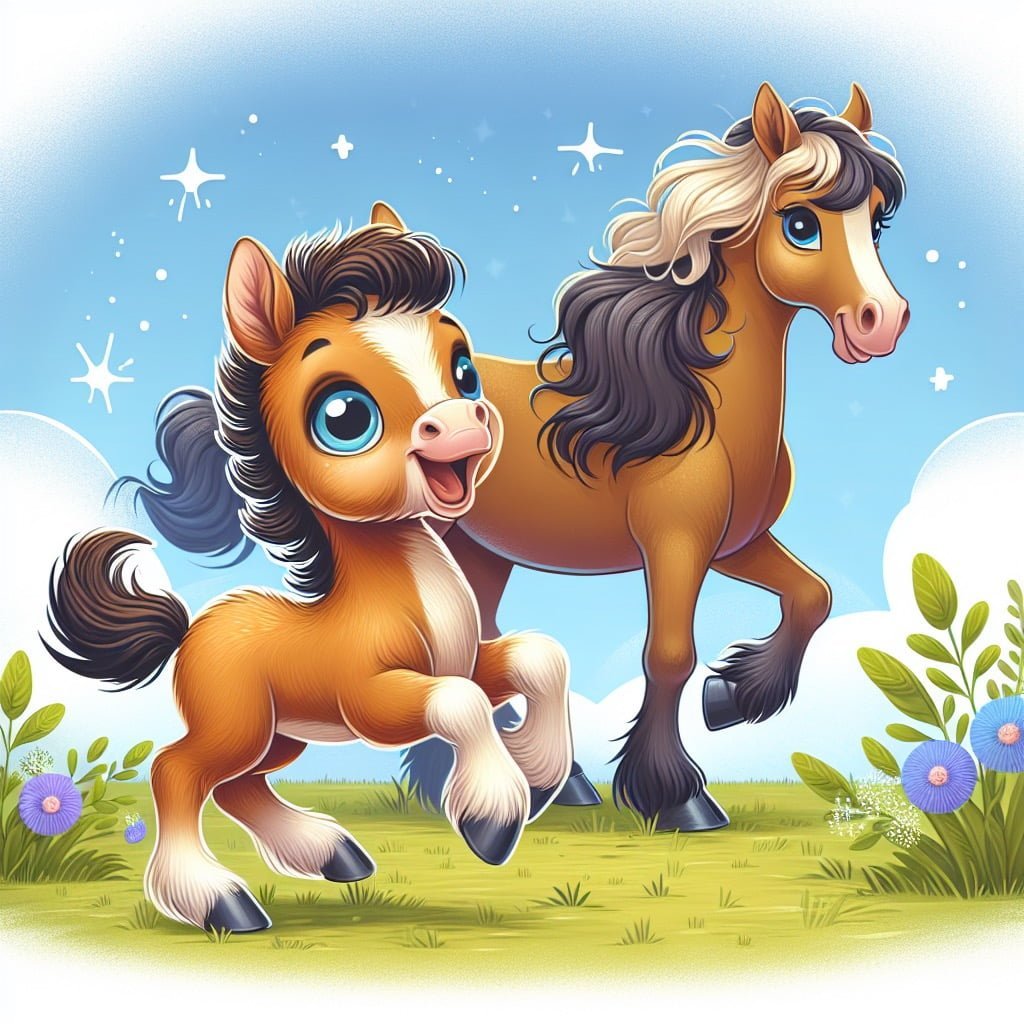 Fun fact for kids about a baby horse