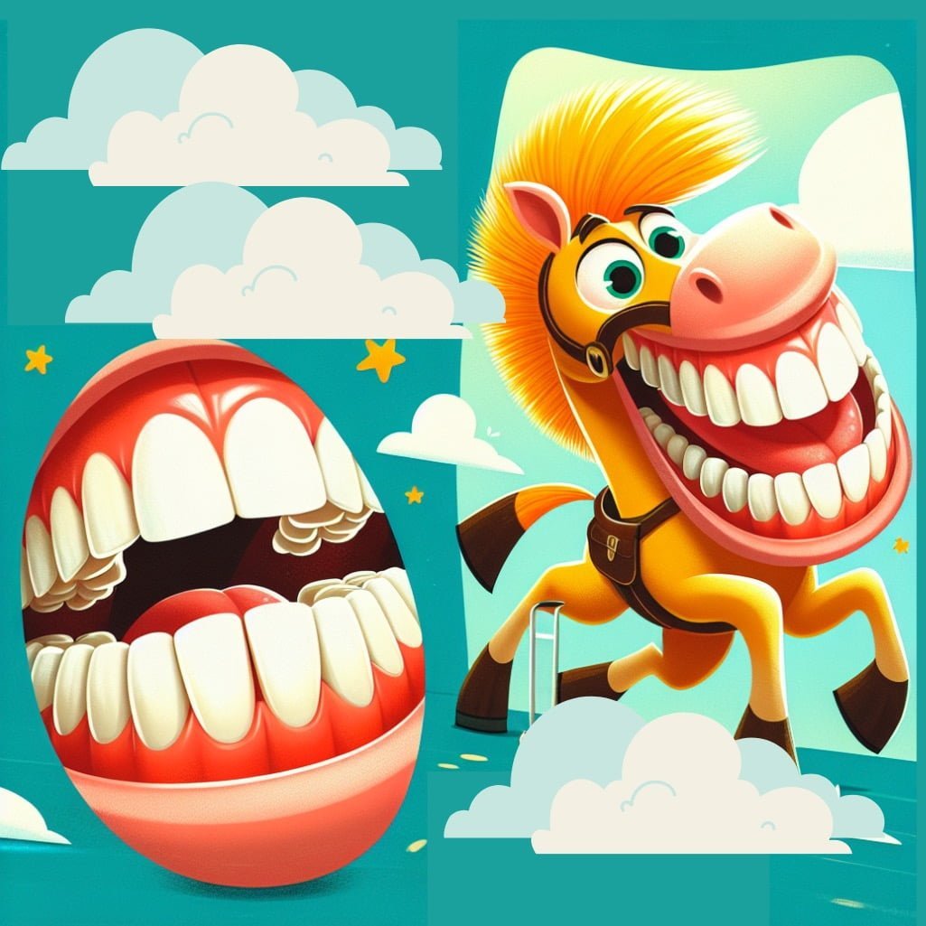 Fun fact for kids about a horse's teeth